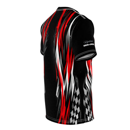 SeaDoo RXTX Racing Graphic Tee — Red & Black All-Over Print