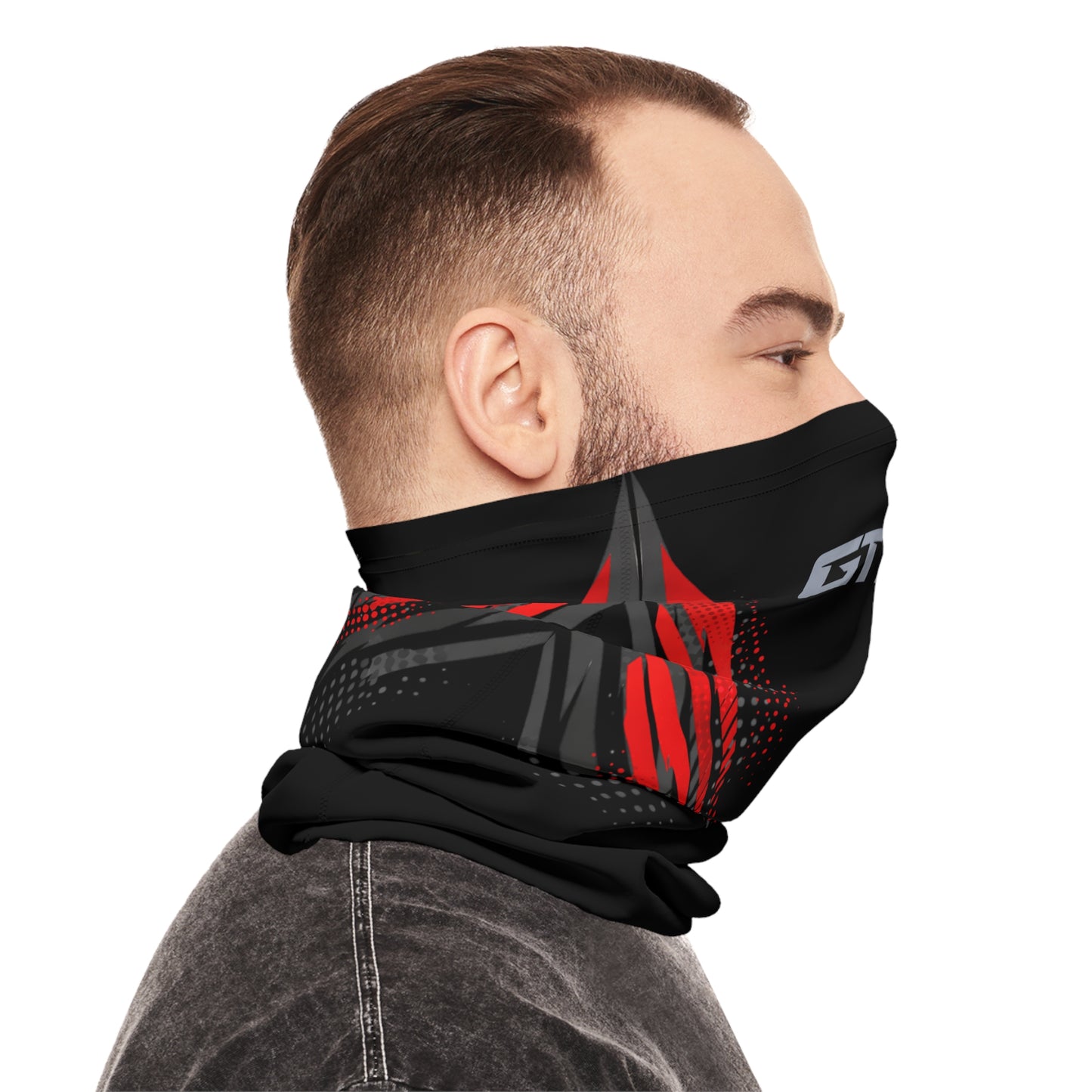 SeaDoo GTRX Racing Neck Gaiter — Red Black Midweight Face Shield Mask