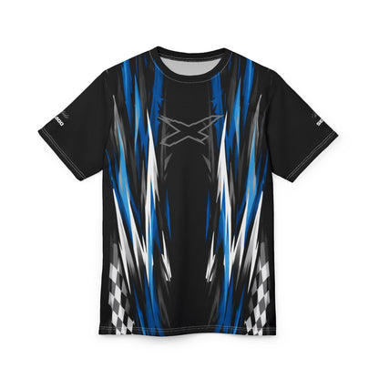 SeaDoo X-Team Racing Graphic Tee — Gulfstream Blue & Black All-Over Print