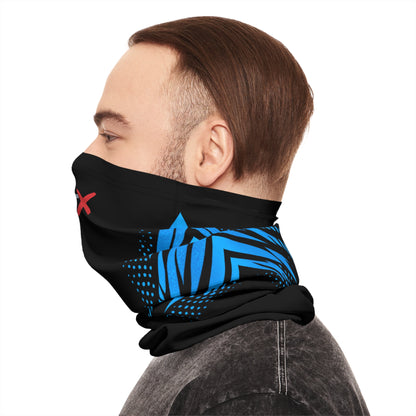 SeaDoo RXTX Racing Neck Gaiter — Gulfstream Blue & Black Midweight Face Shield Mask