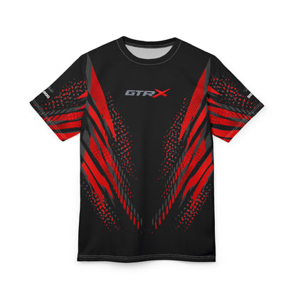 SeaDoo GTRX X-Team Cyber Racing Dri Fit Tee — Grey Red & Black All-Over Print