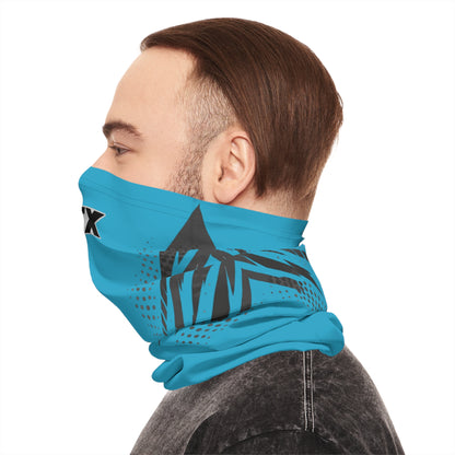 SeaDoo GTX Racing Neck Gaiter — Grey & Teal Midweight Face Shield Mask