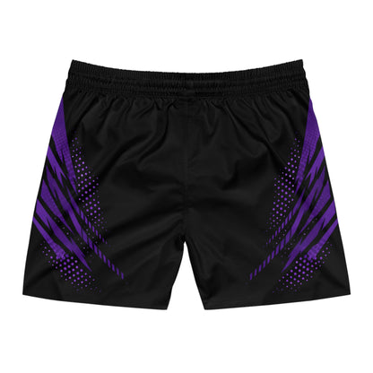 SeaDoo RXTX Swim Shorts — Black & Midnight Purple Mid-Length Boardshorts