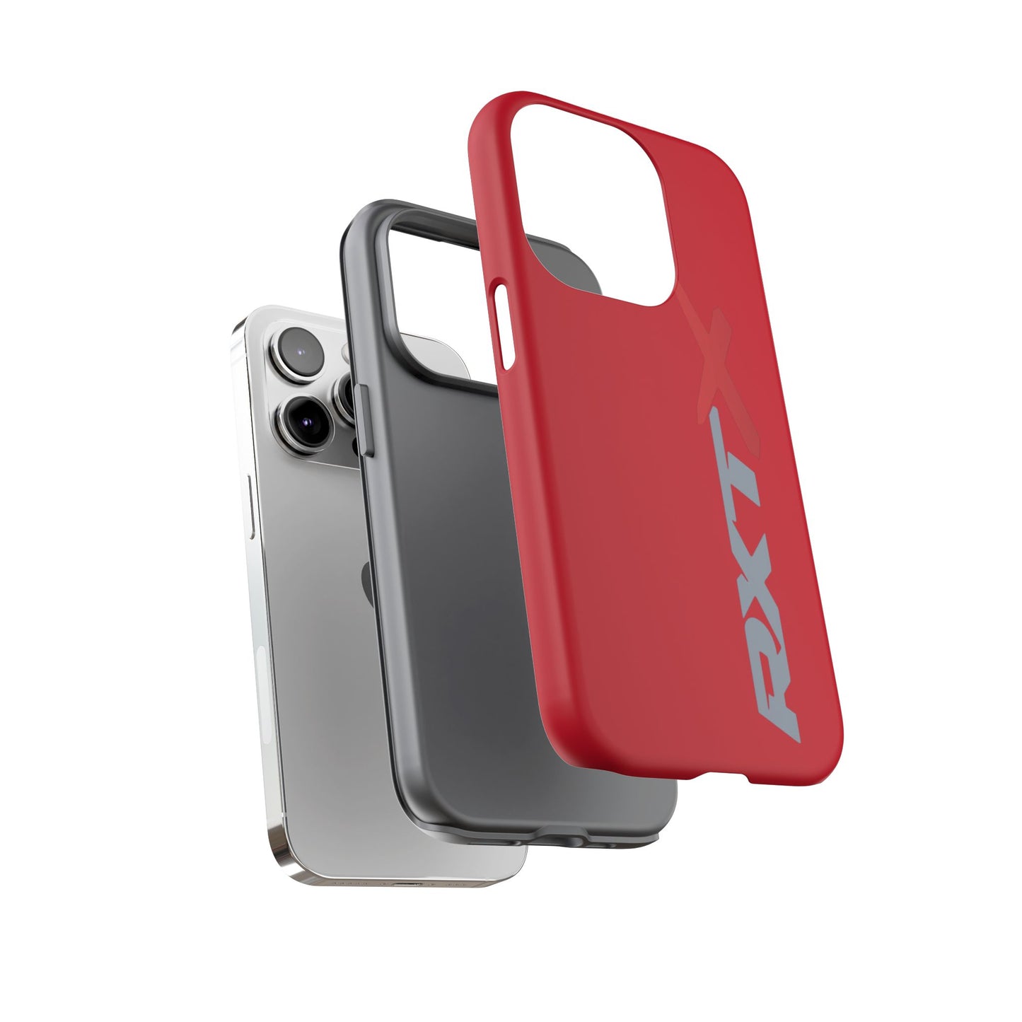 RXTX Tough Phone Case Protective Cover - iPhone Samsung Google Pixel Red