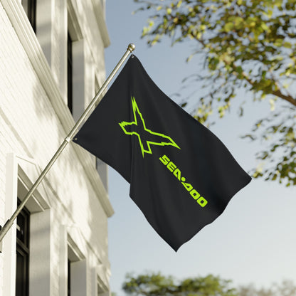 Sea‑Doo X-Team Performance Flag — Double‑Sided Manta Green Watersports Banner
