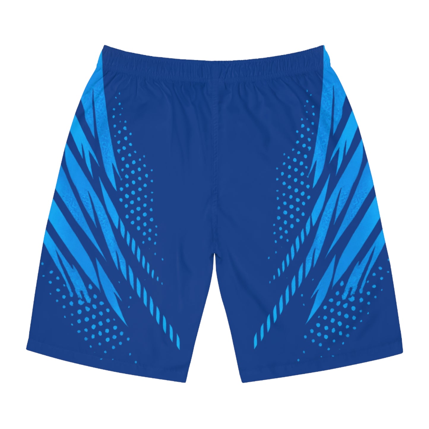 SeaDoo GTX Men's Gulfstream Blue & Abyss Blue Racing Board Shorts — Athletic Swim Trunks