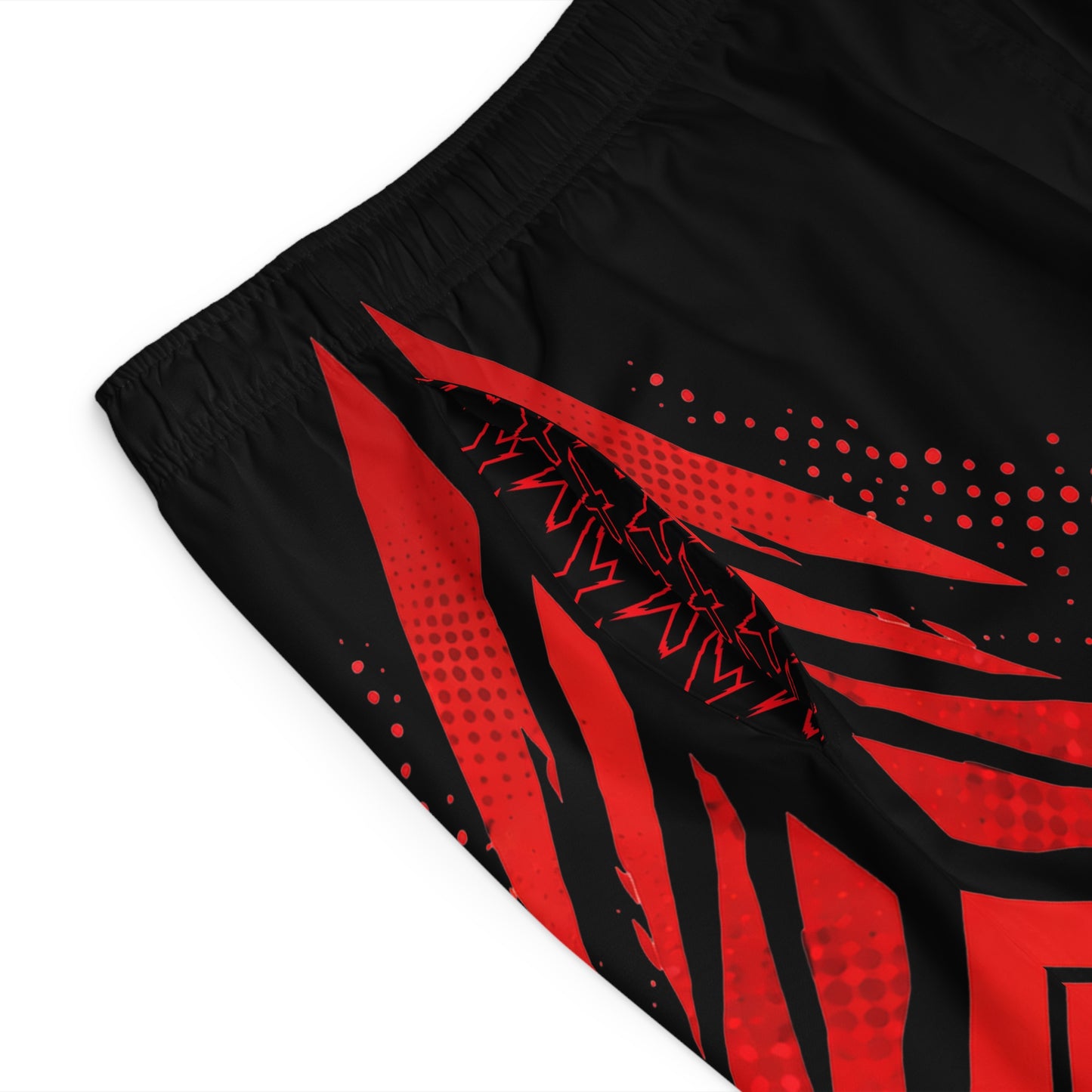 SeaDoo RXTX X-Team Men's Black & Red Racing Board Shorts — Athletic Swim Trunks