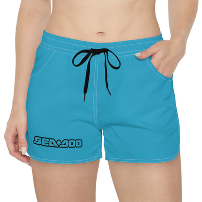 SeaDoo Performance Swim Shorts Women's Beach Riding Shorts Turquoise