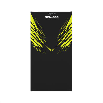 SeaDoo RXPX Racing Neck Gaiter — Manta Green & Black Midweight Face Shield Mask