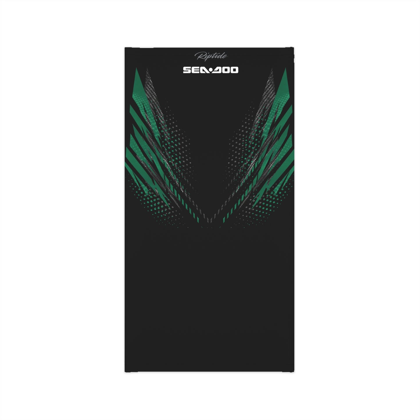 SeaDoo RXPX Racing Neck Gaiter — Apex Racing Green & Carbon Fiber Midweight Face Shield Mask