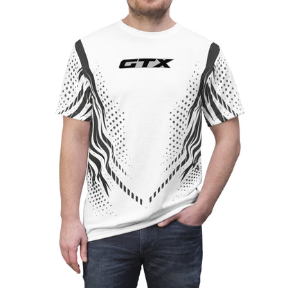 SeaDoo GTX X-Team Cyber Racing Dri Fit Tee — Grey & White All-Over Print