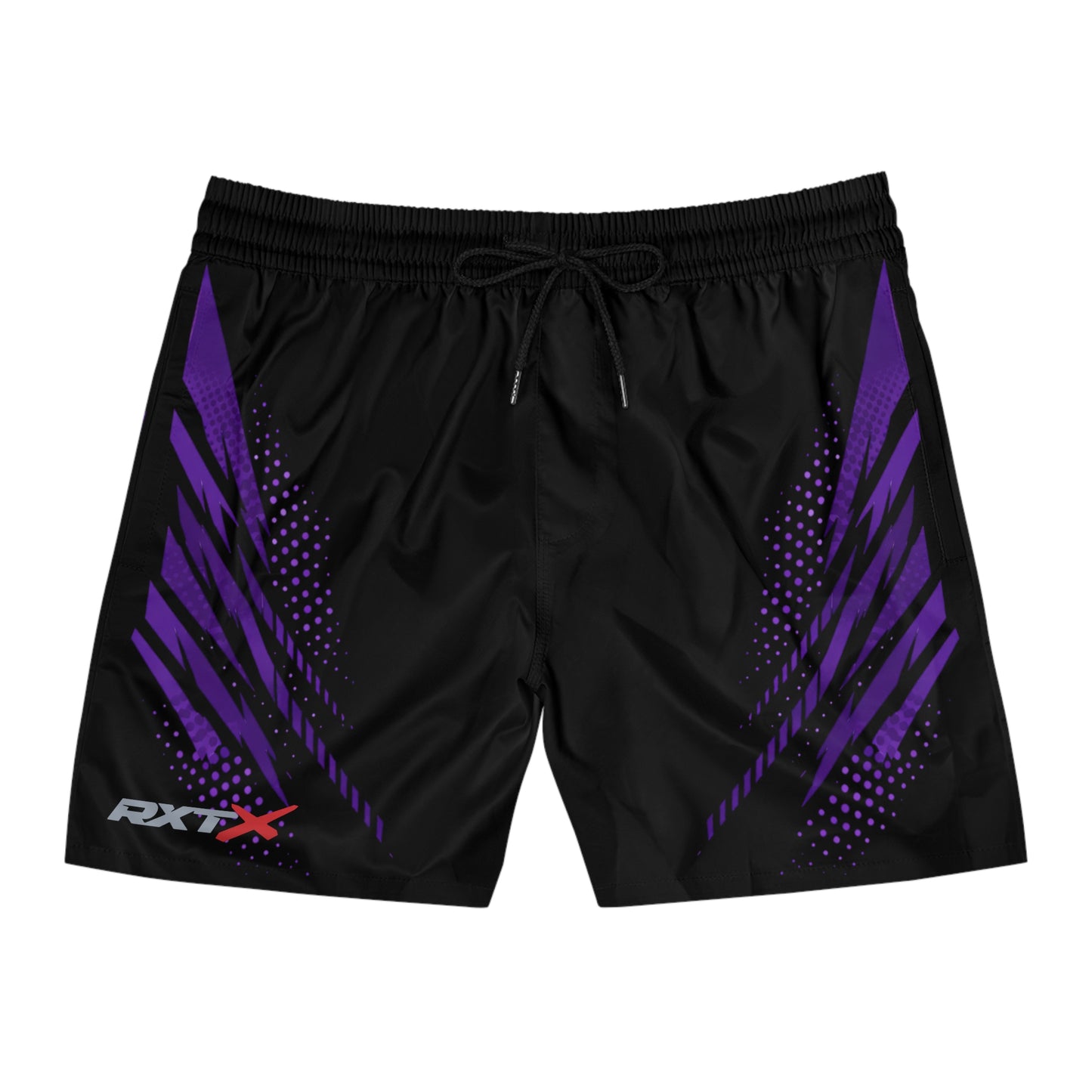 SeaDoo RXTX Swim Shorts — Black & Midnight Purple Mid-Length Boardshorts
