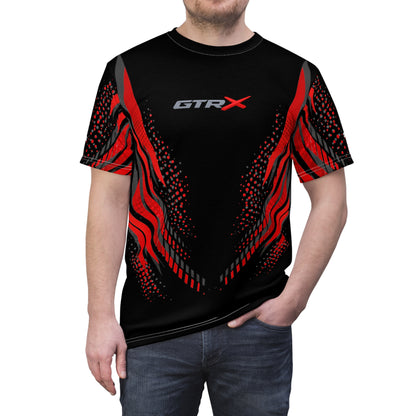 SeaDoo GTRX X-Team Cyber Racing Dri Fit Tee — Grey Red & Black All-Over Print