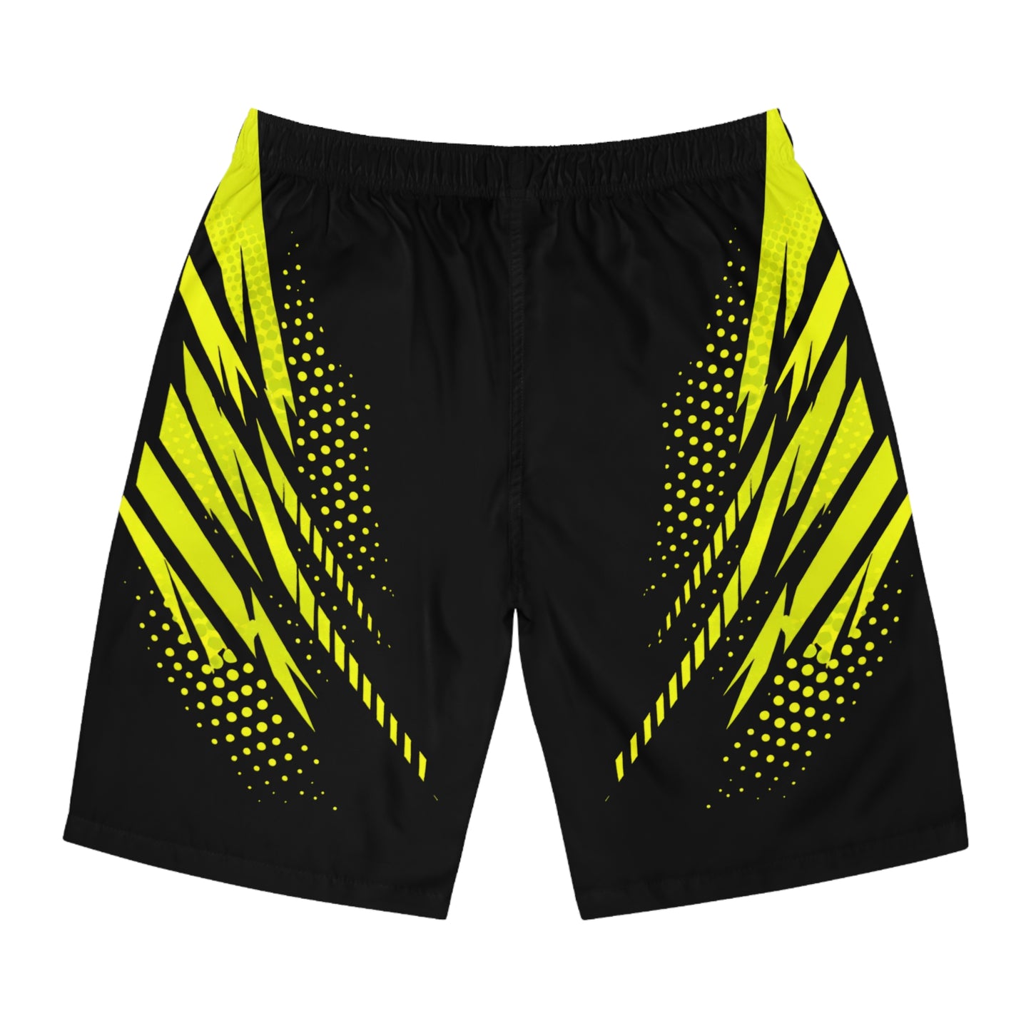 SeaDoo RXTX X-Team Men's Black & Manta Green Racing Board Shorts — Athletic Swim Trunks