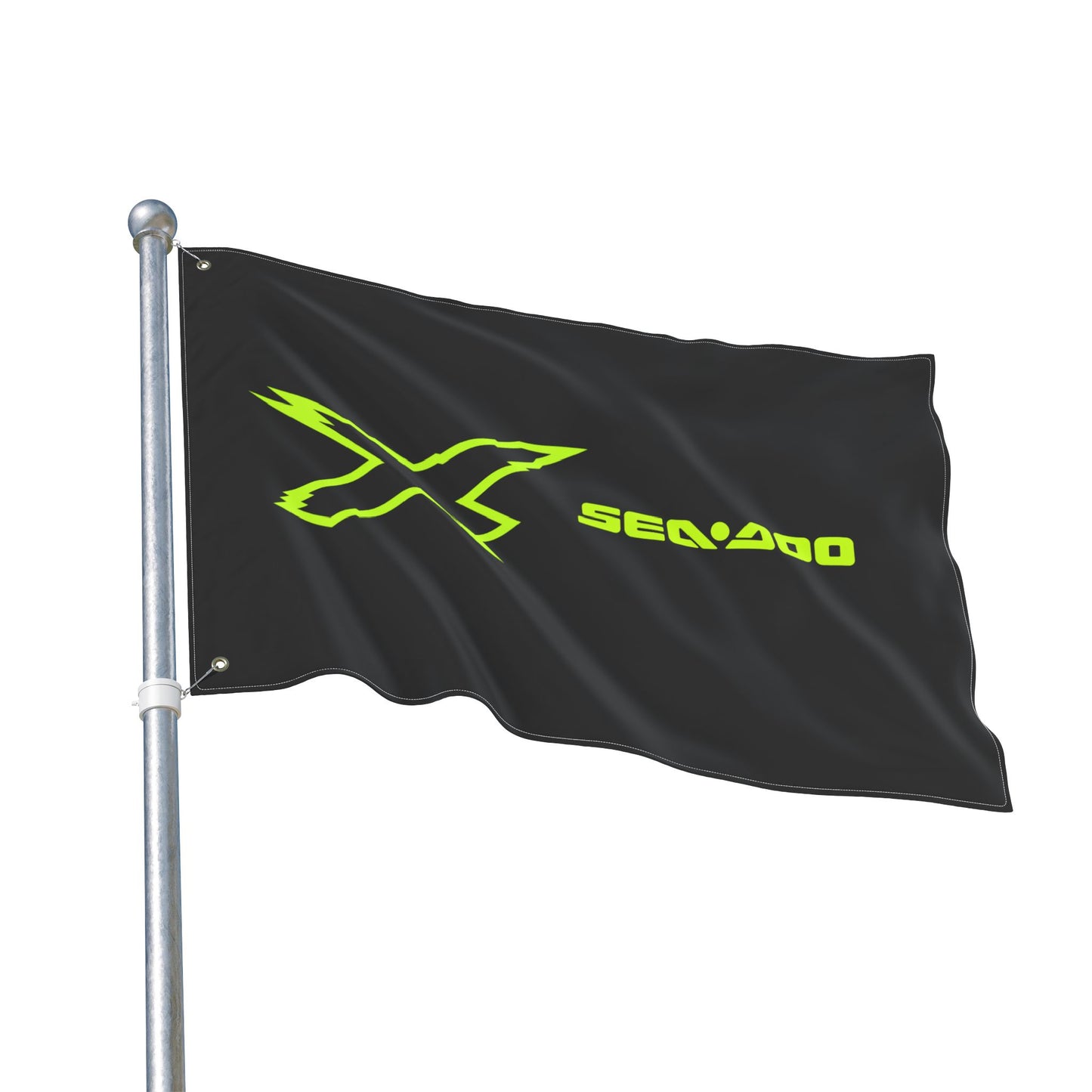 Sea‑Doo X-Team Performance Flag — Double‑Sided Manta Green Watersports Banner