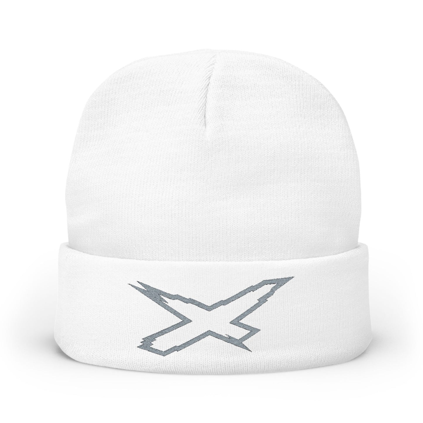 X-Team Knit Beanie — Embroidered Winter Hat Steel Grey