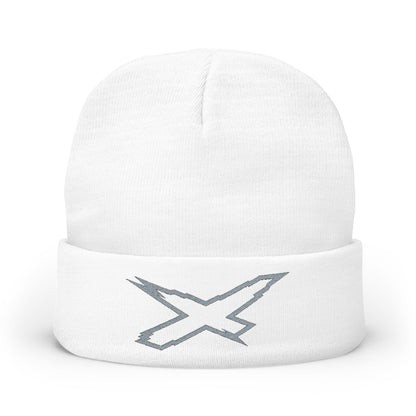 X-Team Knit Beanie — Embroidered Winter Hat Steel Grey