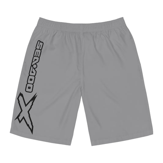 Men's X-Team Performance Board Shorts — Beach Swim Trunks Grey