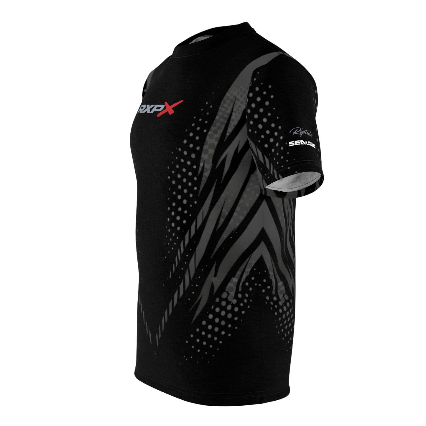 SeaDoo RXPX X-Team Cyber Racing Dri Fit Tee — Grey & Black All-Over Print