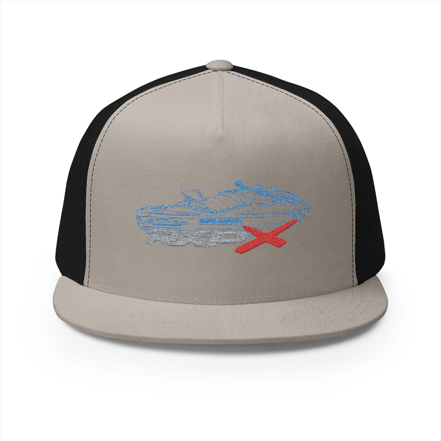 Sea-Doo RXPX Outline Embroidered Trucker Hat — Silhouette Blue