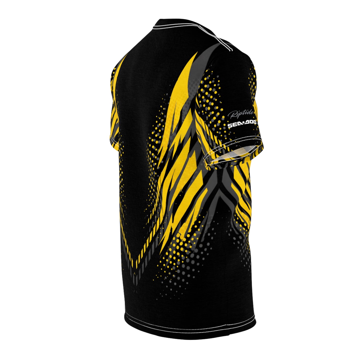 SeaDoo RXTX X-Team Cyber Racing Dri Fit Tee — Millenium Yellow Grey & Black All-Over Print