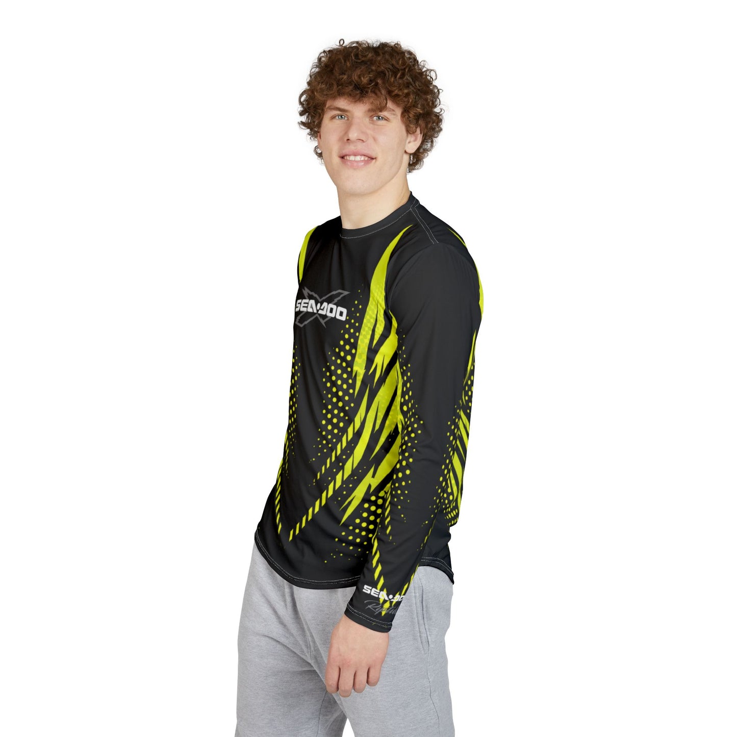 Men's SeaDoo X-Team Performance UPF Protection UV Long Sleeve Shirt — Manta Green