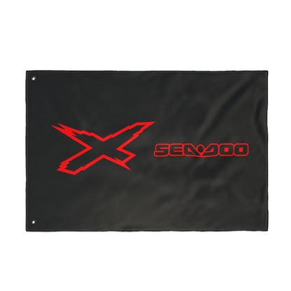 Sea‑Doo X-Team Performance Flag — Double‑Sided Red Watersports Banner