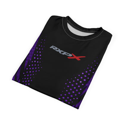 RXPX Cyber Racing Dri Fit Tee — Midnight Purple & Black All-Over Print