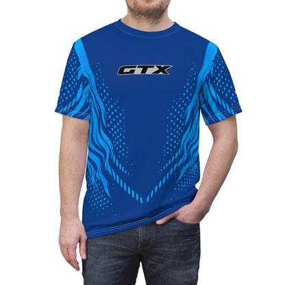 SeaDoo GTX X-Team Cyber Racing Dri Fit Tee — Gulfstream Blue & Abyss Blue All-Over Print