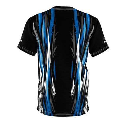 SeaDoo X-Team Racing Graphic Tee — Gulfstream Blue & Black All-Over Print