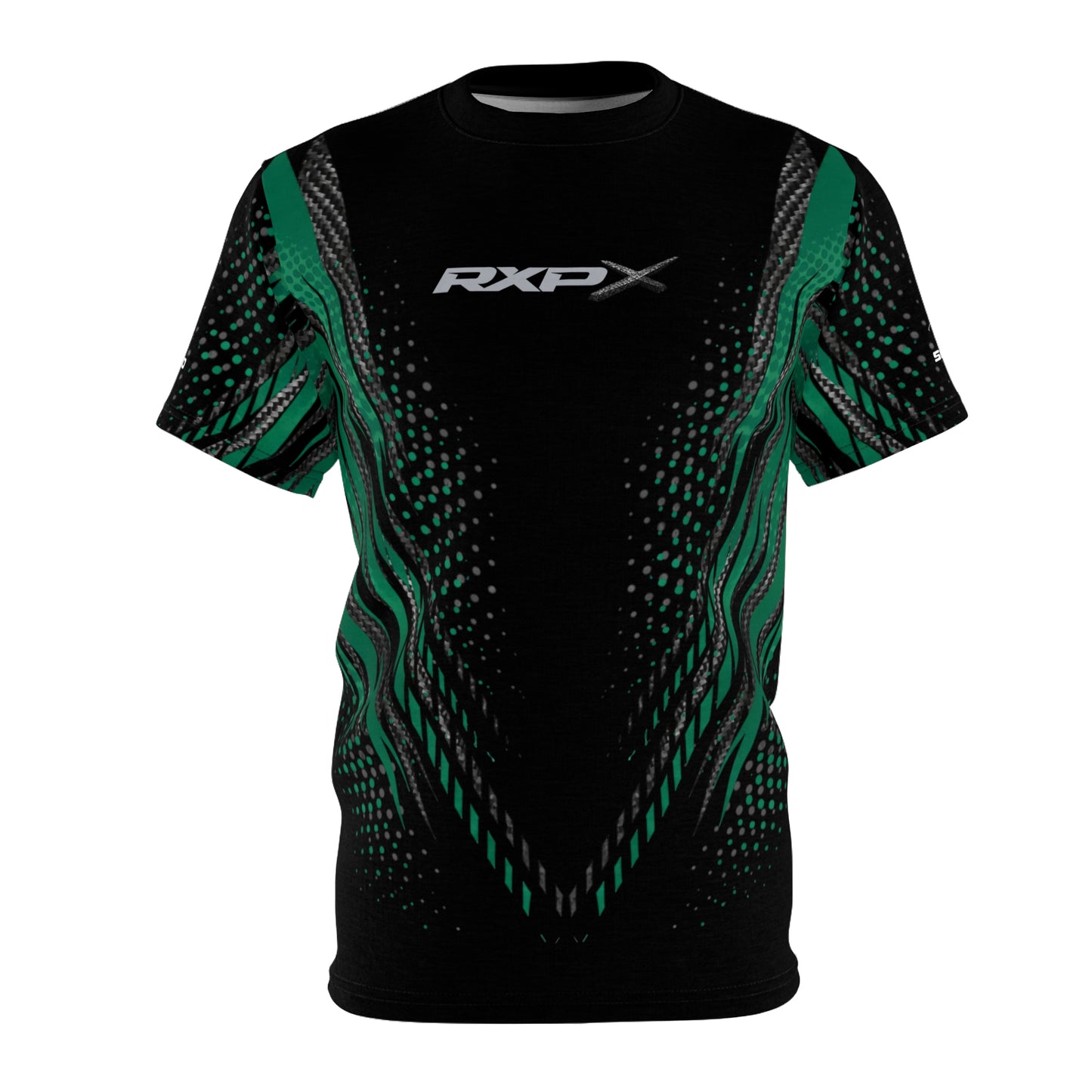 SeaDoo RXPX X-Team Cyber Racing Dri Fit Tee — Apex Racing Green & Carbon Fiber All-Over Print
