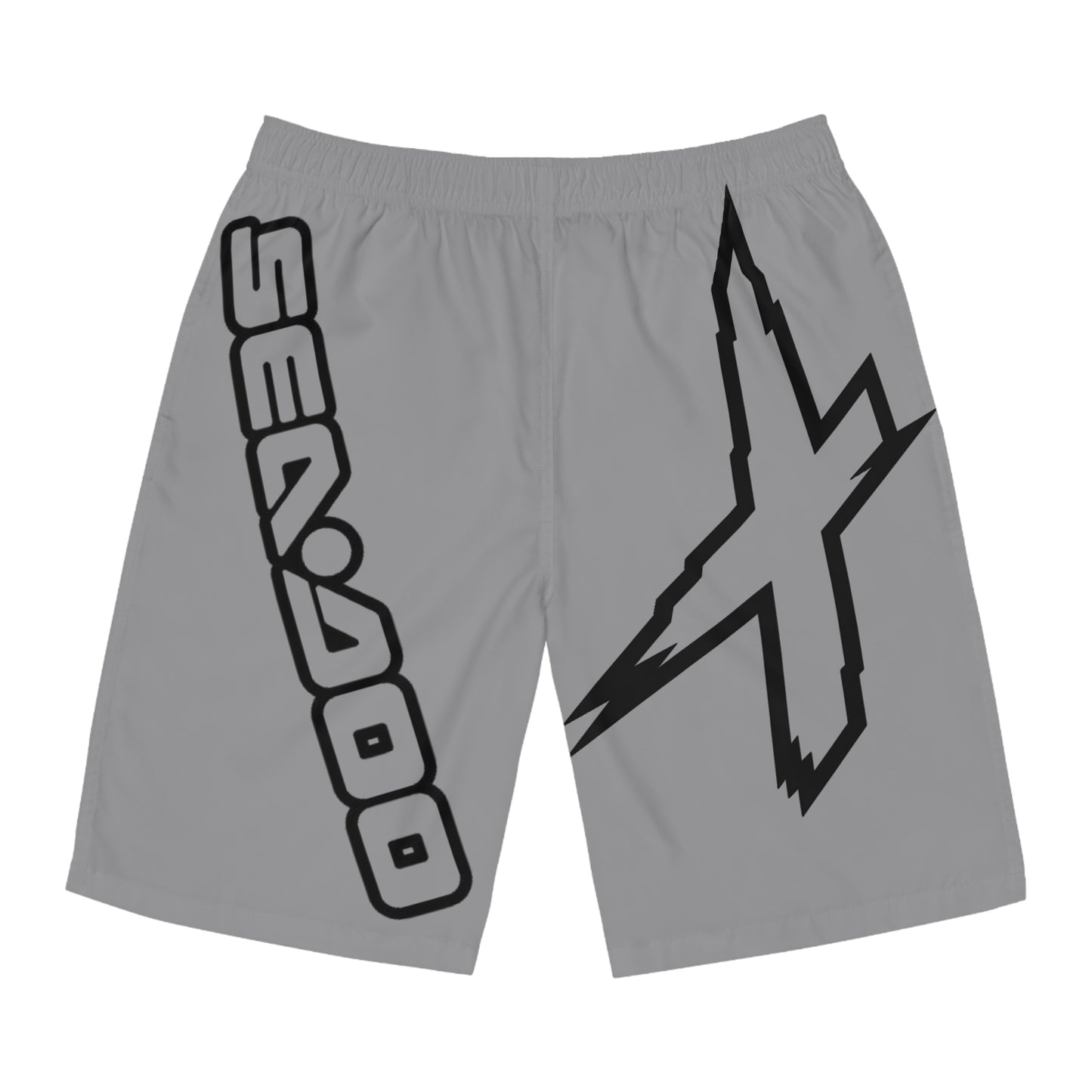 Men's X-Team Performance Board Shorts Loud— Beach Swim Trunks Grey