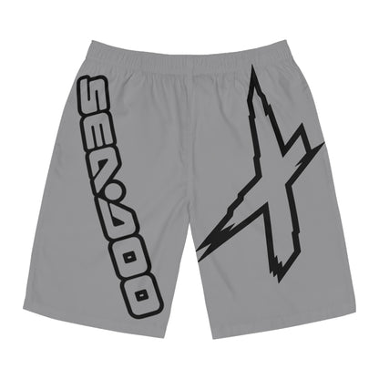 Men's X-Team Performance Board Shorts Loud— Beach Swim Trunks Grey
