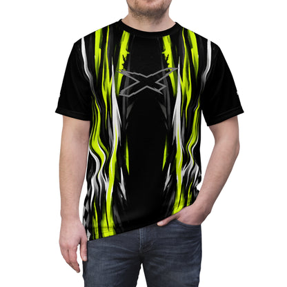 SeaDoo X-Team Racing Graphic Tee — Manta Green & Black All-Over Print