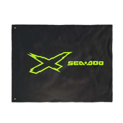 Sea‑Doo X-Team Performance Flag — Double‑Sided Manta Green Watersports Banner