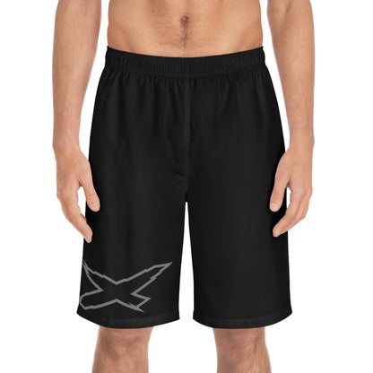 X-Team Black Board Shorts — Men's Swim/Surf Trunks Grey
