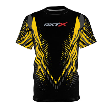 SeaDoo RXTX X-Team Cyber Racing Dri Fit Tee — Millenium Yellow Grey & Black All-Over Print