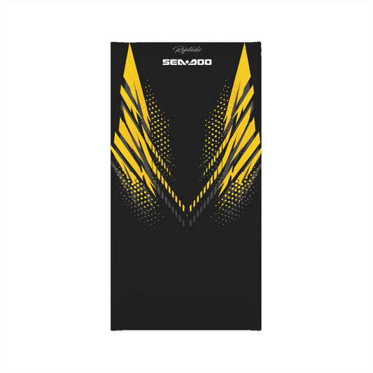 SeaDoo RXPX Racing Neck Gaiter — Millenium Yellow & Grey Midweight Face Shield Mask