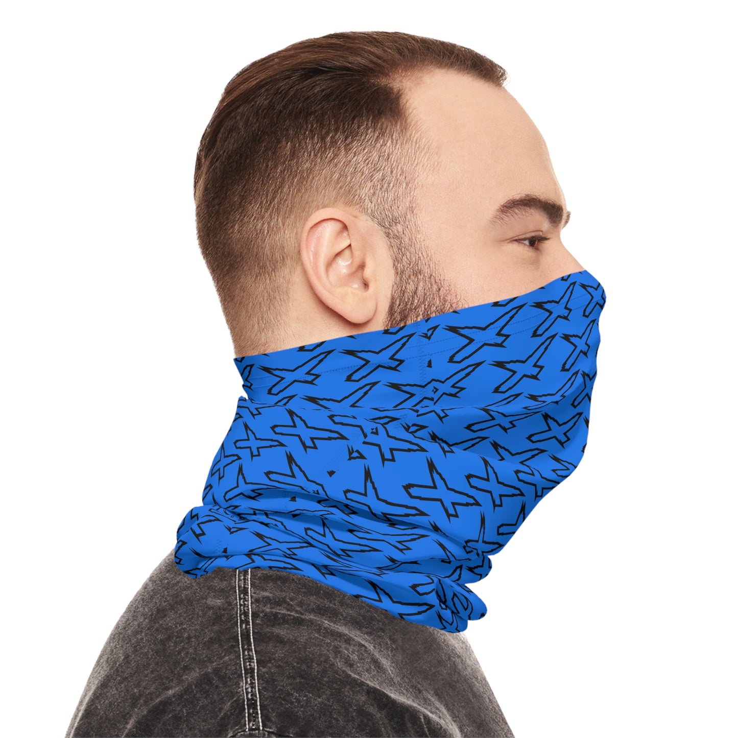 SeaDoo X-Team Performance UPF Pattern Neck Gaiter Face Mask Cover Gulfstream Blue