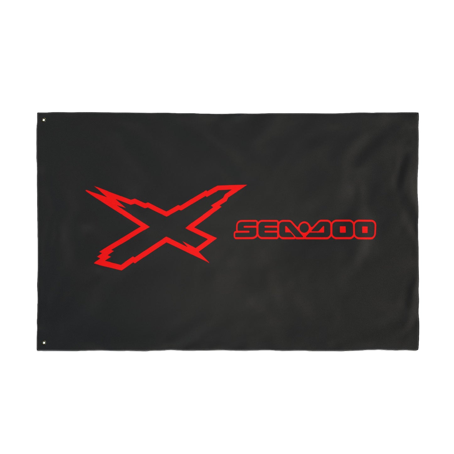 Sea‑Doo X Performance Flag — Double‑Sided Black & Red PWC Banner