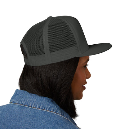 X-Team Performance Embroidered Trucker Cap — Mesh 5-Panel Hat Steel Grey