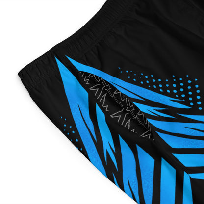 SeaDoo RXPX X-Team Men's Black & Gulfstream Blue Racing Board Shorts — Athletic Swim Trunks