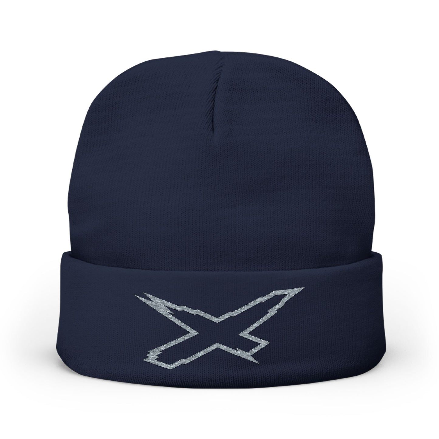 X-Team Knit Beanie — Embroidered Winter Hat Steel Grey