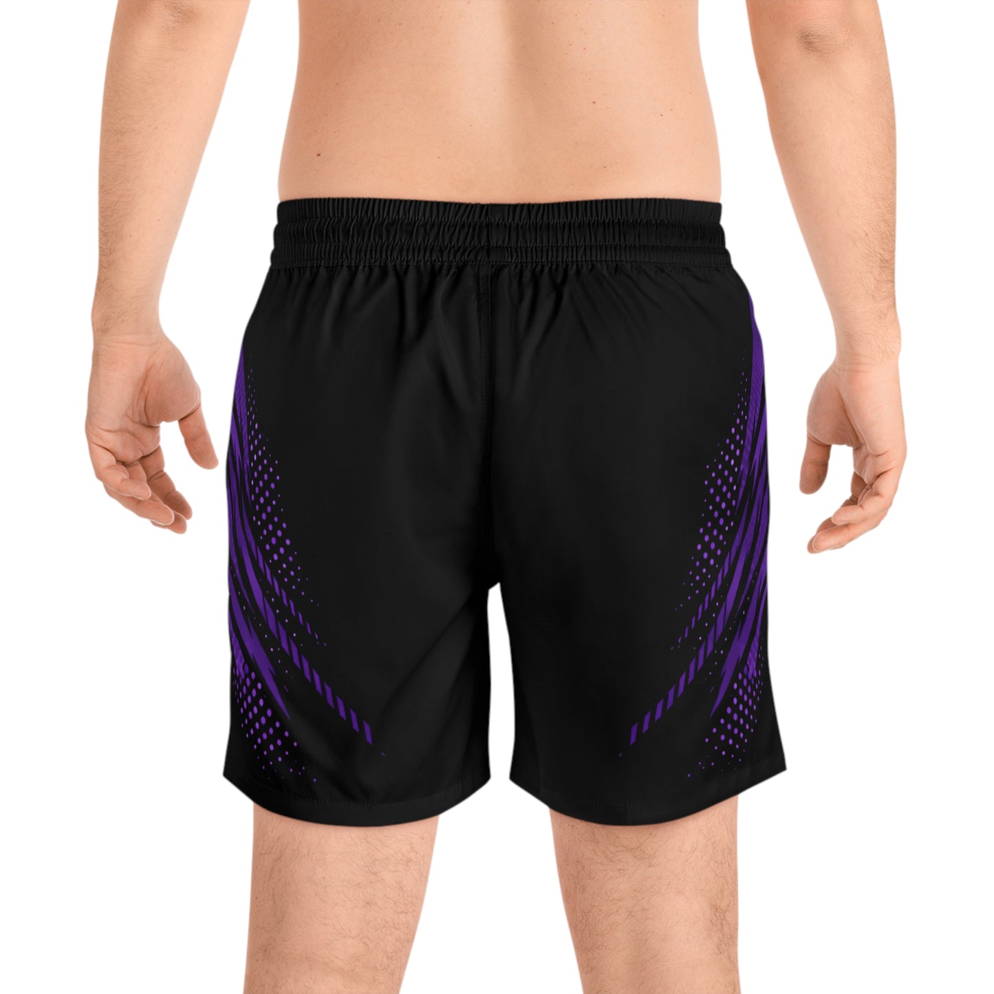 SeaDoo RXTX Swim Shorts — Black & Midnight Purple Mid-Length Boardshorts