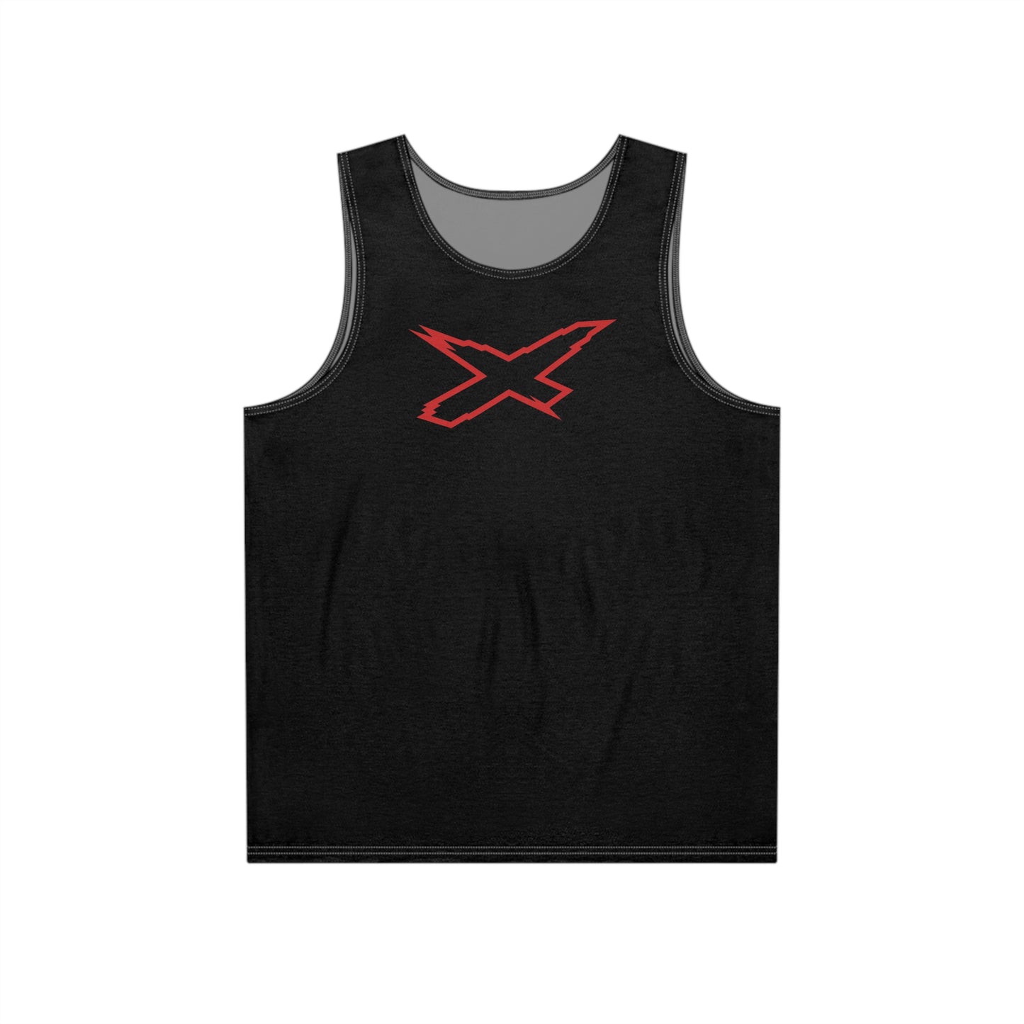 Men's X-Team Black Tank Top — Minimal Everyday Muscle Tank Red