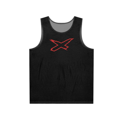 Men's X-Team Black Tank Top — Minimal Everyday Muscle Tank Red