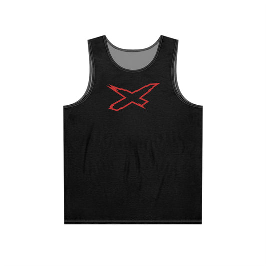 Men's X-Team Black Tank Top — Minimal Everyday Muscle Tank Red
