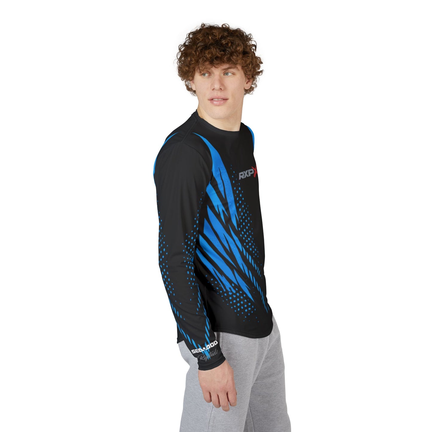 Men's SeaDoo RXPX X-Team Performance UPF Protection UV Long Sleeve Shirt — Gulfstream Blue
