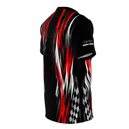 SeaDoo RXTX Racing Graphic Tee — Red & Black All-Over Print
