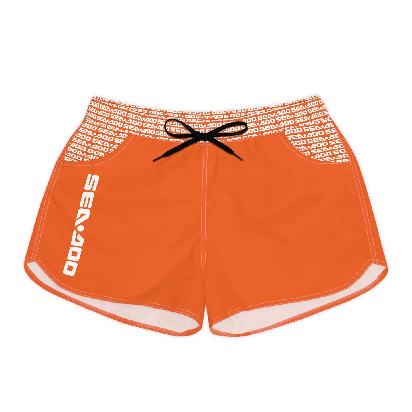 SeaDoo Performance Swim Shorts Women's Beach Riding Shorts Orange - Vert